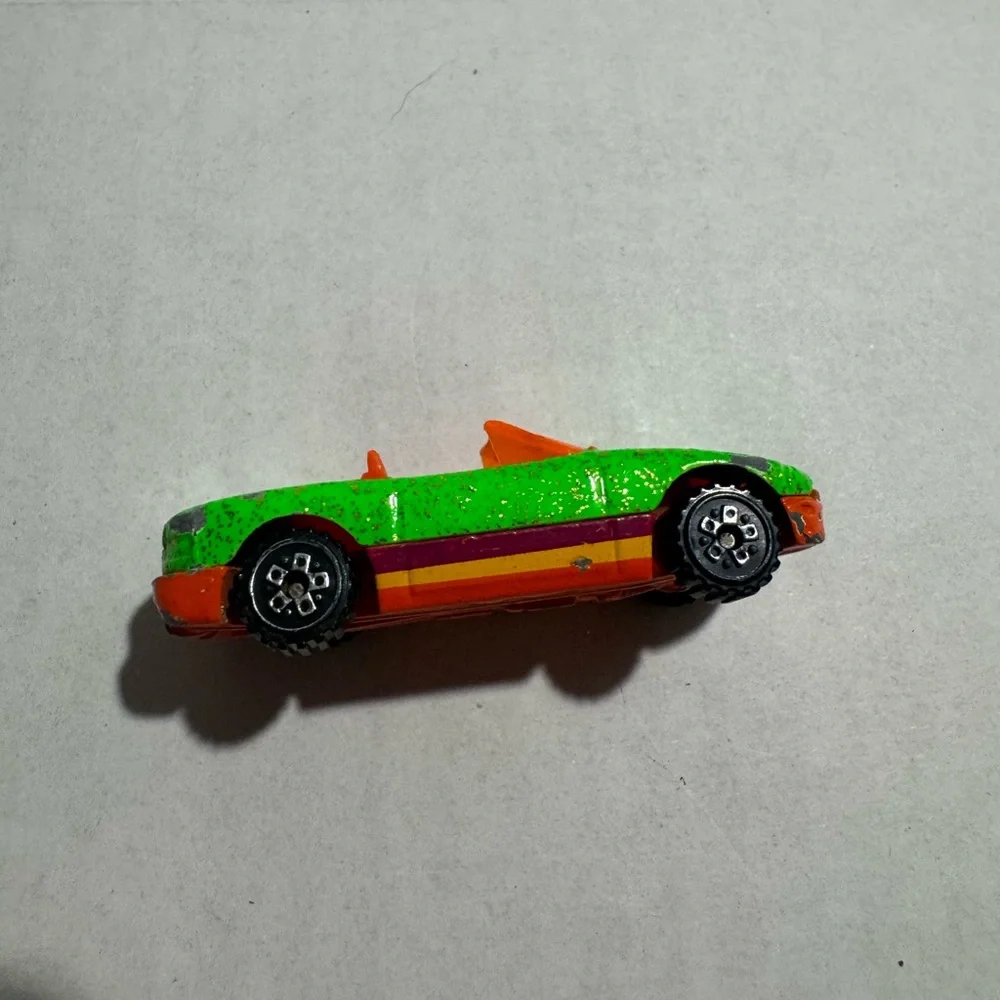 RARE 1990 Mattel Hot Wheels Sparkle Green Orange Mazda Miata‎ MX-5  #A107